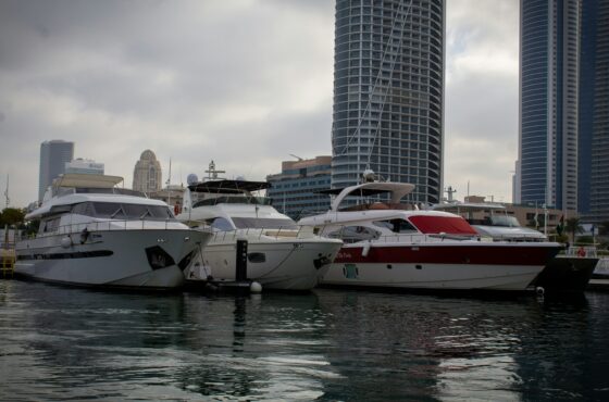Dubai Skyline from a Luxury Yacht Perspective
